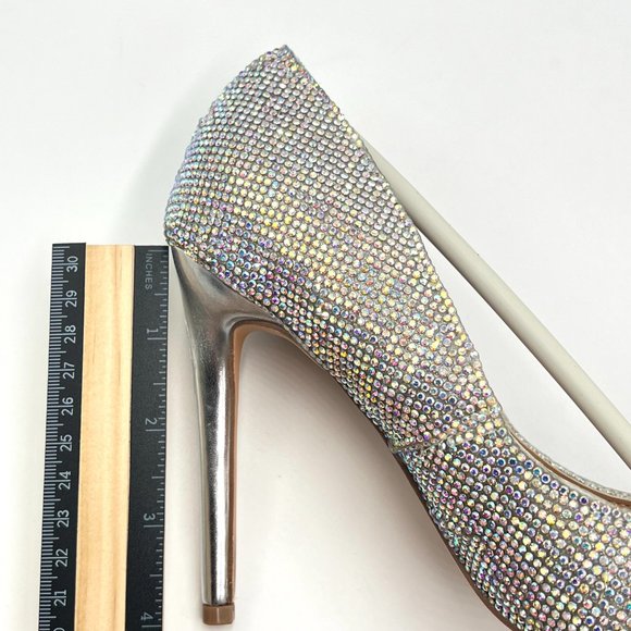 Steve Madden‎ Womens Altisha Rhinestone Jewel Encrusted Heels Pumps Shoes 6.5M - Picture 15 of 16
